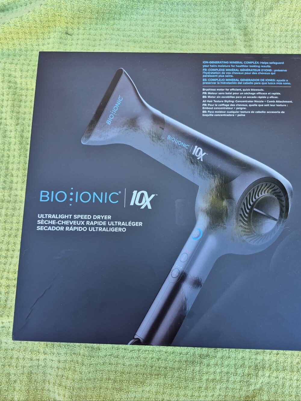 Bio Ionic 10X UltraLight Speed Hair Dryer Open Box Unused - Missing Attachment